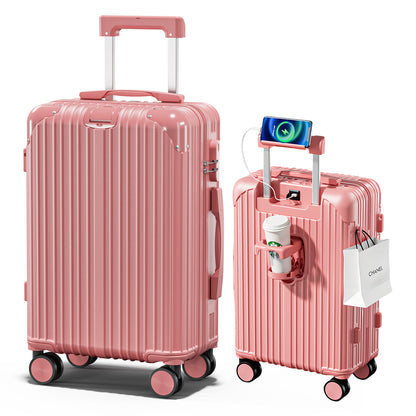 スーツケース 機内持ち込み キャリーケース USBポート付き キャリーバッグ カップホルダー付き 隠しフック機能 多機能 大型 超軽量 静音 ダブルキャスター 耐衝撃 360度回転 軽量 ビジネス 修学 泊まる 旅行 出張 /(機内持込/Sサイズ（1-3泊）Mサイズ (4～6泊))14
