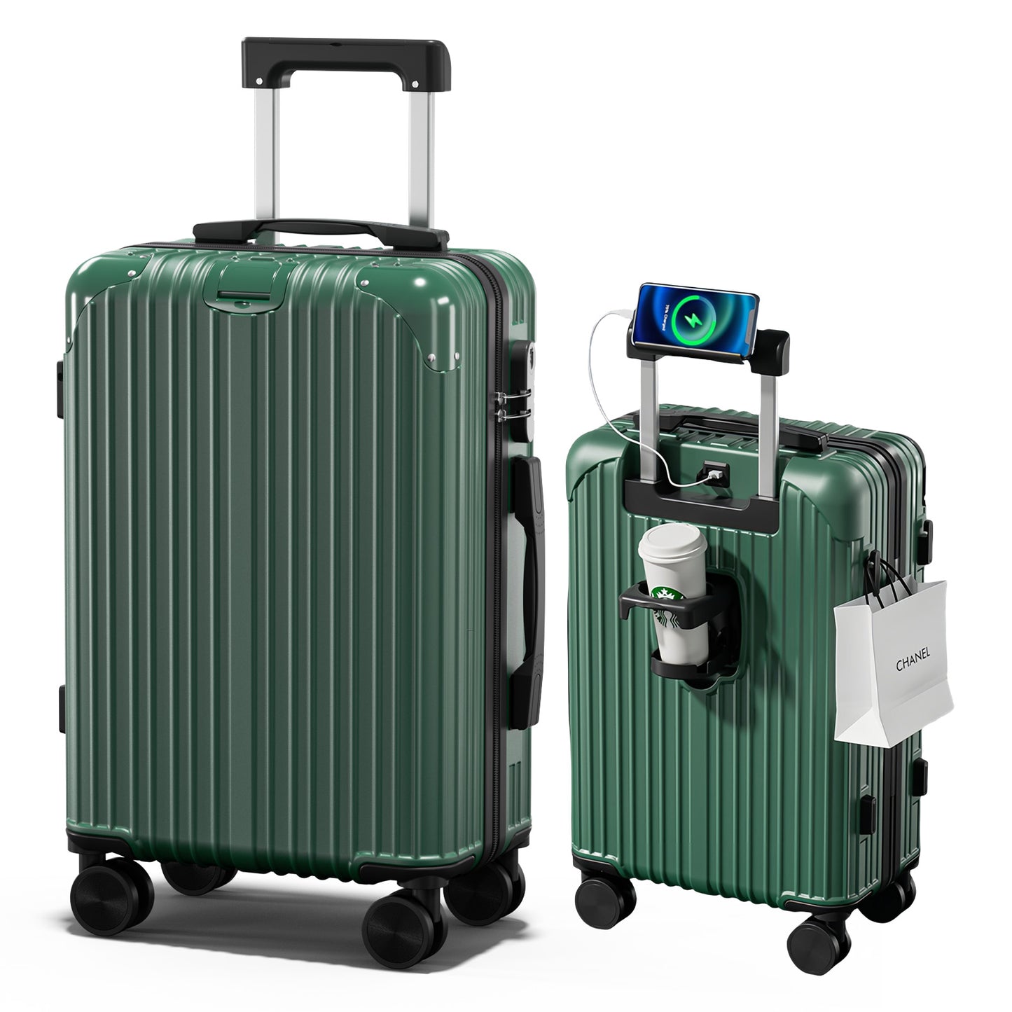スーツケース 機内持ち込み キャリーケース USBポート付き キャリーバッグ カップホルダー付き 隠しフック機能 多機能 大型 超軽量 静音 ダブルキャスター 耐衝撃 360度回転 軽量 ビジネス 修学 泊まる 旅行 出張 /(機内持込/Sサイズ（1-3泊）Mサイズ (4～6泊))14