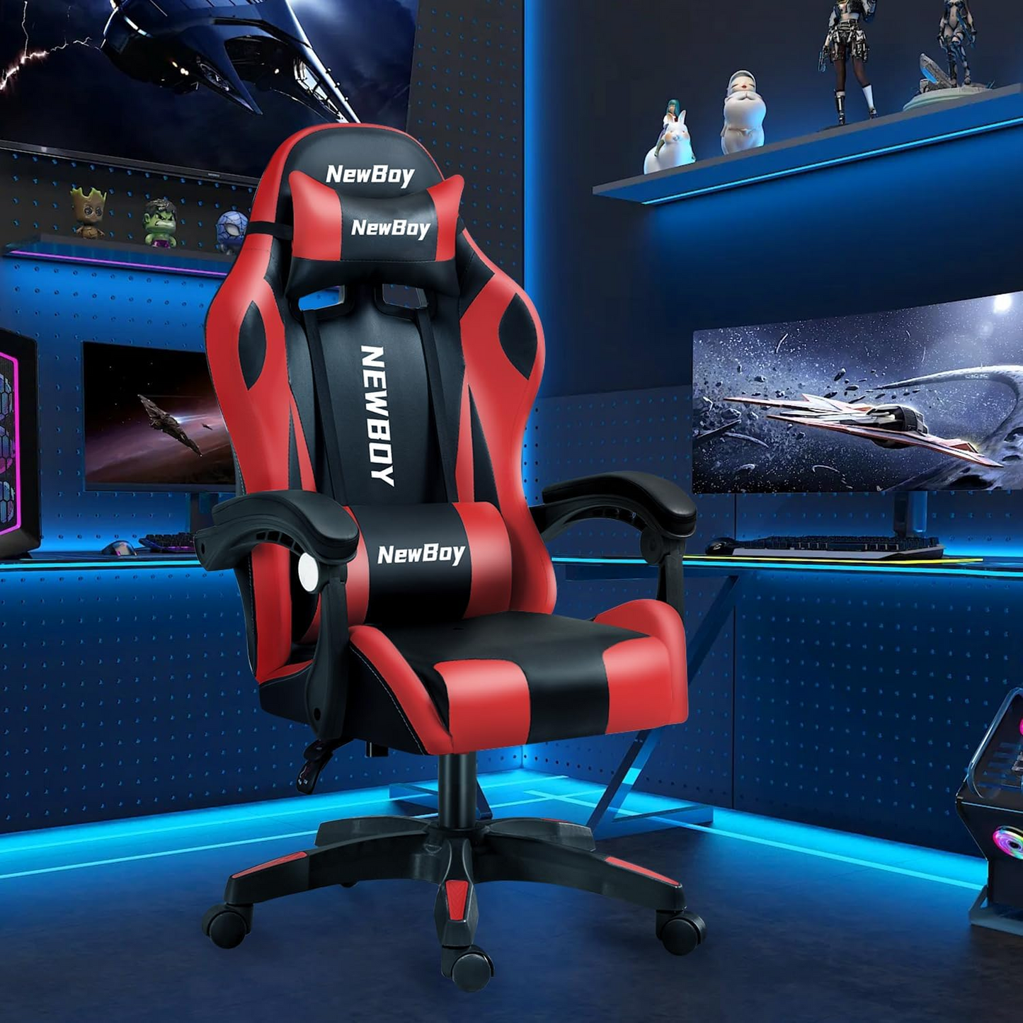 NewBoy ゲーミングチェア gaming chair オフィスチェア オットマン オフィス ゲーム用 リクライニング デスク/パソコンチェア 疲れない 椅子 テレワーク 06
