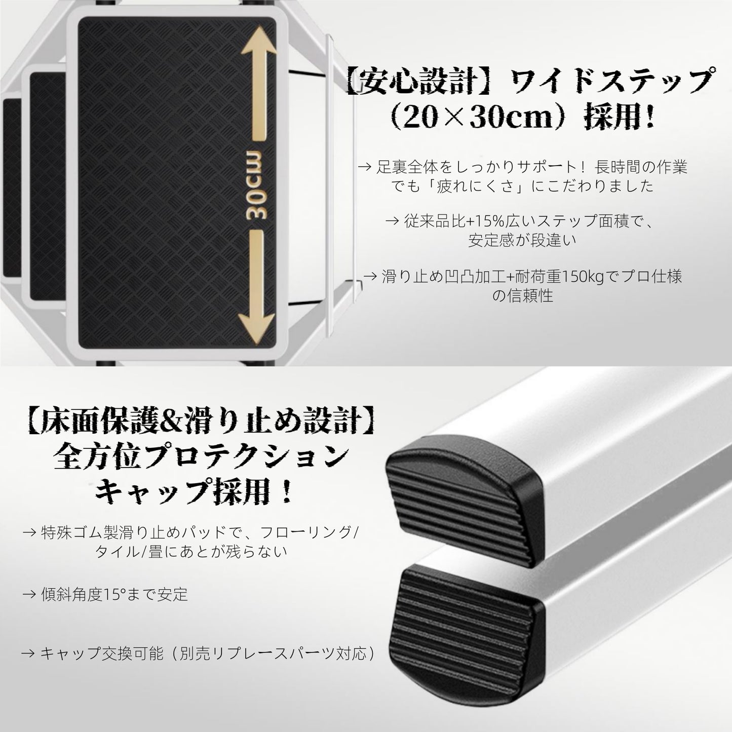 【昇匠】脚立 折りたたみ ステップスツール 軽量設計 耐荷重125KG 滑り止め付き 踏み台 組立不要 収納可能