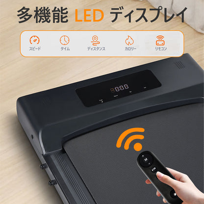 WAVE MOON ルームランナー ランニングパット ウォーキングマシン 健康器具 静音 タブレットスタンド付き 家庭用フィットネス機器 折りたたみ式